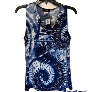 NWT espresso tie die pop over shirt